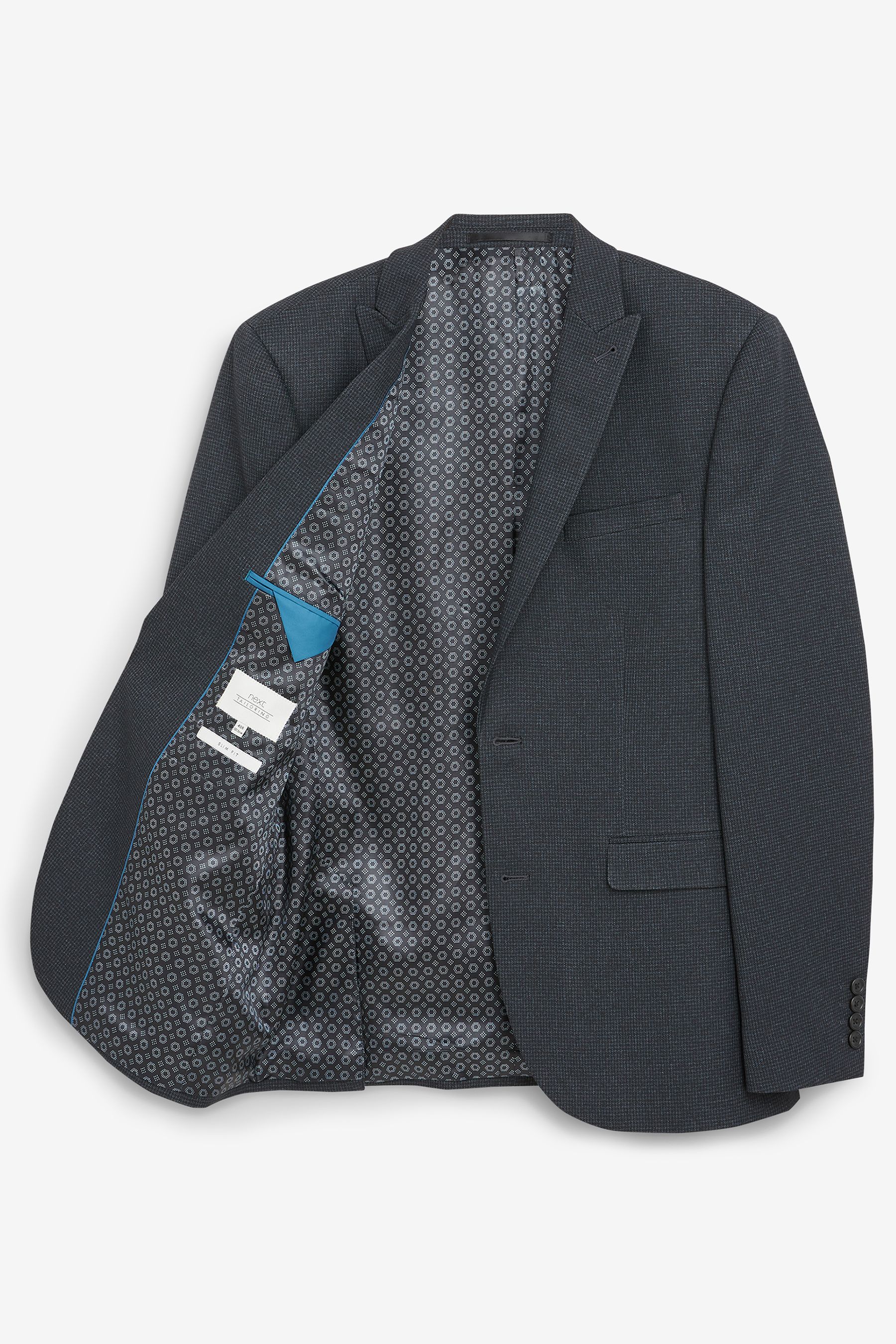 Custom Design Office Men V-neck Single Breasted Dark Grey Woven Blazer Suit