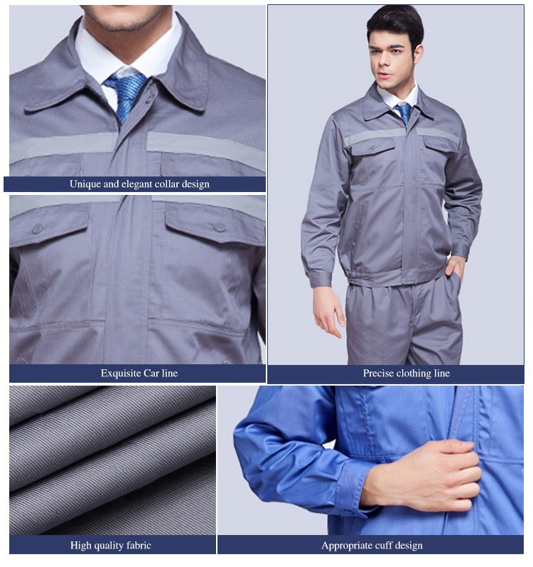 Custom Design Architects Solid Color Long Sleeve Zipper Front Uniform Coat And Pants