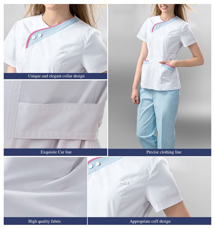 Custom Design Fashionable Nurse Uniform Comfortable Printing Oral Beautician Uniforms