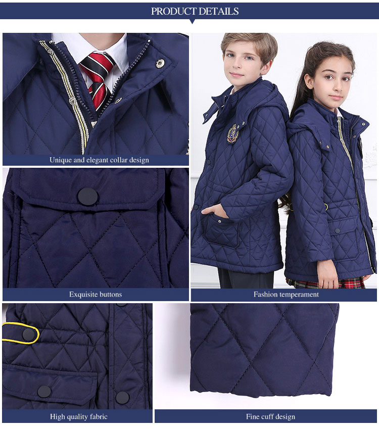 Wholesale Best School Uniforms Wholesale Down Jacket Winter Primary School Uniform Coat