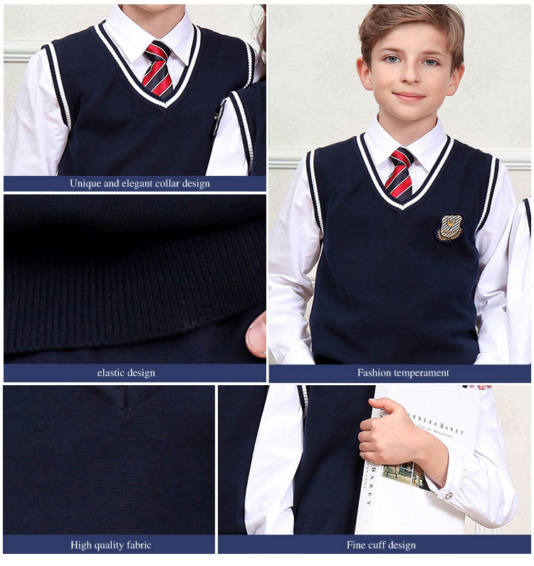 Wholesale Color Combination Primary School Girl Boy Uniform Kids School Uniform Shirts