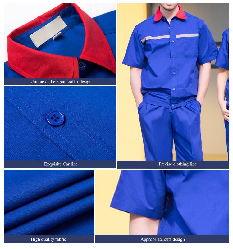 Custom Summer Courier Company Comfortable Short Sleeve Worker Uniform Suit