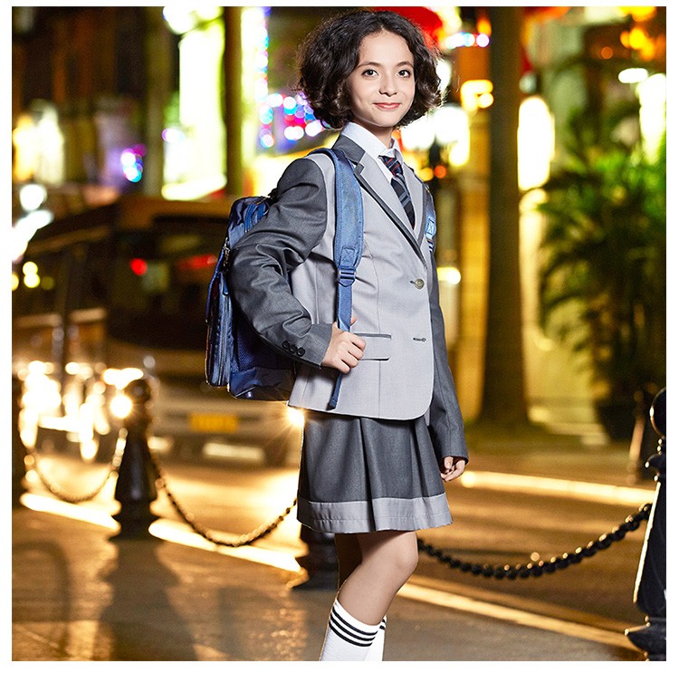 Chinese Style Japanese Children School Clothing Gray Coat School Uniform Boy's Blazer Jacket School Uniforms