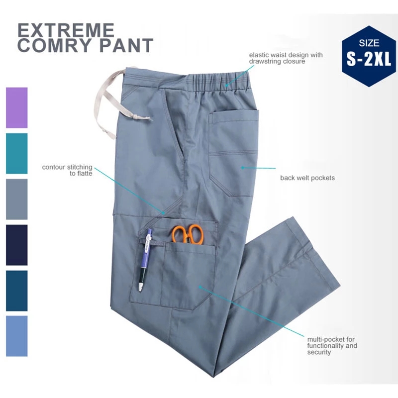 Custom Color Nurse Uniform Hospital Nursing Scrub Sets Uniform Pants