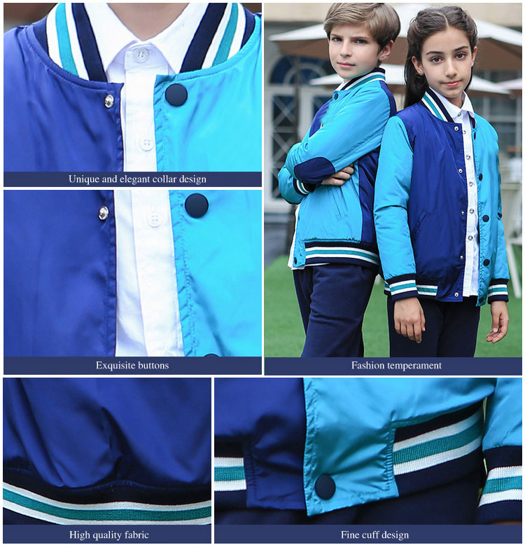 Wholesale School Uniform Coat Children School Sports Uniform Top And Pants