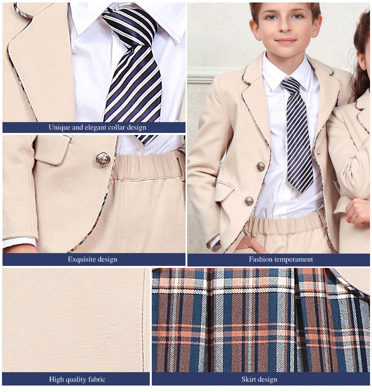 Custom Comfortable School Uniforms Wholesale School Uniform Blazer Top And Pants