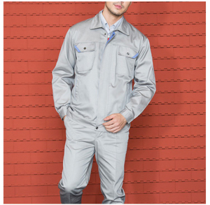 Custom Factory Long Sleeve Solid Color Safety Worker Zipper Front Uniform 