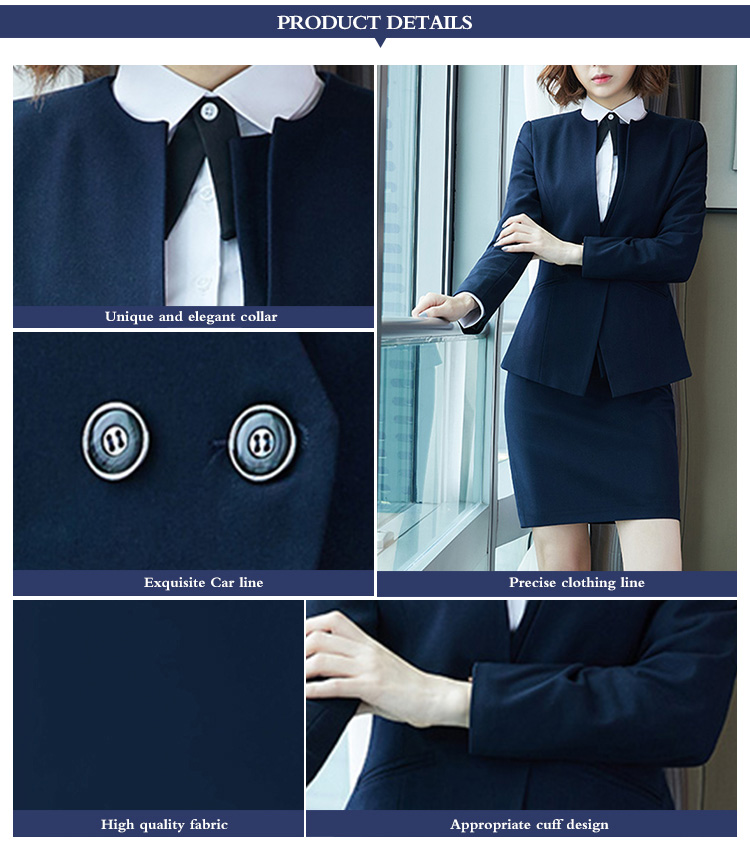 Custom Design Simple Style Solid Color Single Button Long Sleeve Crew-neck Women Casual Suit