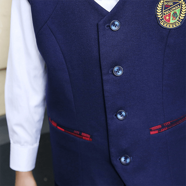 Bospoke Navy Blue School Uniform Waistcoats
