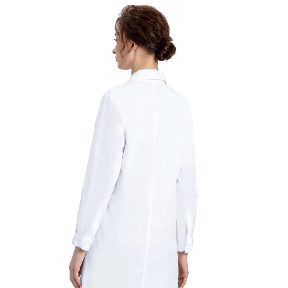 Custom Turn-down Collar Uniform Medical Nurse Doctor White Lab Coat with three Pockets