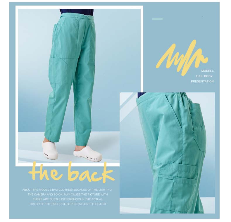 Custom half back elastic waist scrubs Medical Scrubs Uniform Nurse Pants