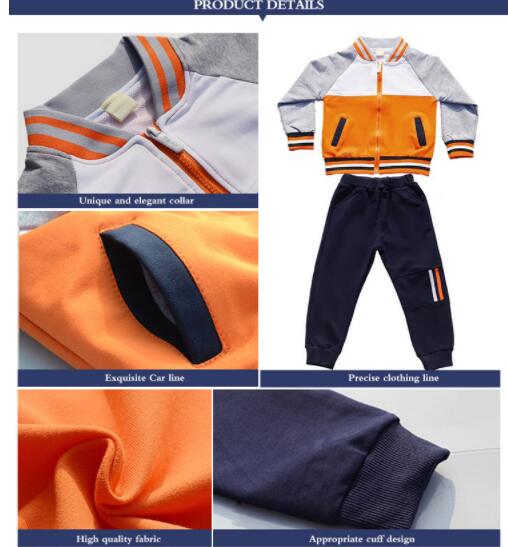 Long Sleeve Training Sportswear Tracksuit School Uniform Set 
