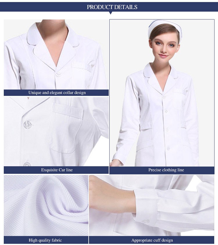 Long Sleeve Doctor Lab Coats Wholesale Short Sleeve Nurse Uniform White Dress