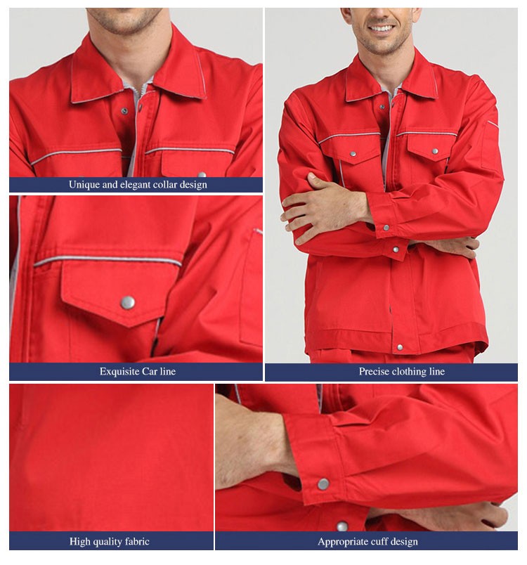 Custom Design Unisex Full Sleeve Solid Color Comfortable Construction Engineer Workwear with Pocket