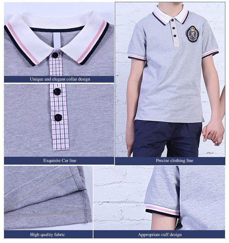 Custom Design Summer Color Combination Boys And Girls Short Sleeve Tennis Training Uniform