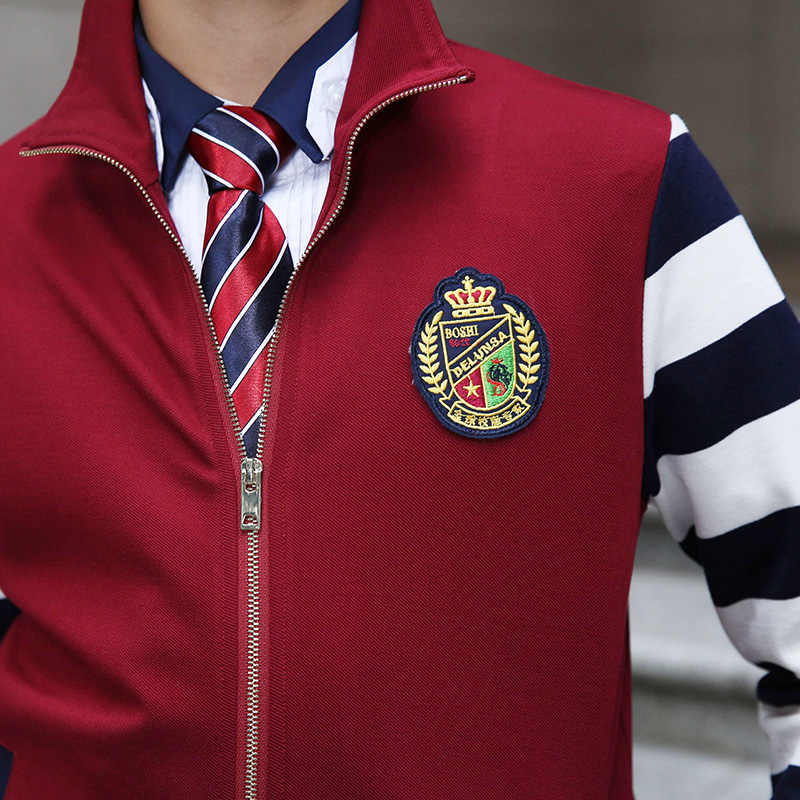 Fashion Style Children School Clothing Stripe Pattern School Uniform Boy's Blazer Jacket School Uniforms