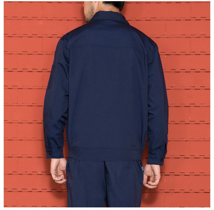 Winter Glassworks Worker Clothes Solid Dark Grey Color Zipper Long Sleeve Work Uniform Coat with Pocket