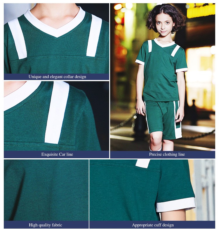  Summer Autumn Primary School Sportswear 100% Cotton School Uniform T Shirts