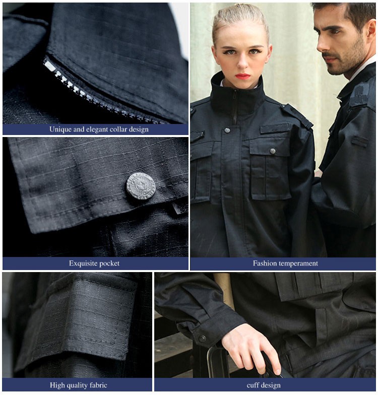 Custom Design plus size winter jacket warm up winter security guard uniform coat