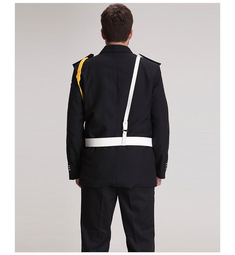 Custom Design Airplane Office Security Company Uniforms Long Sleeve Black Guard Suit