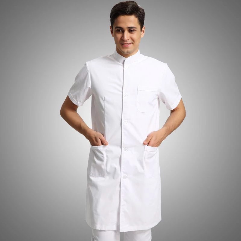 Hospital Surgical Doctor And Medical Nurse Working Uniforms Doctor White Lab Coat with Pockets