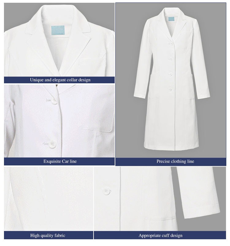OEM Comfortable White Dental Clinic Doctor's Lab Coats with Pockets