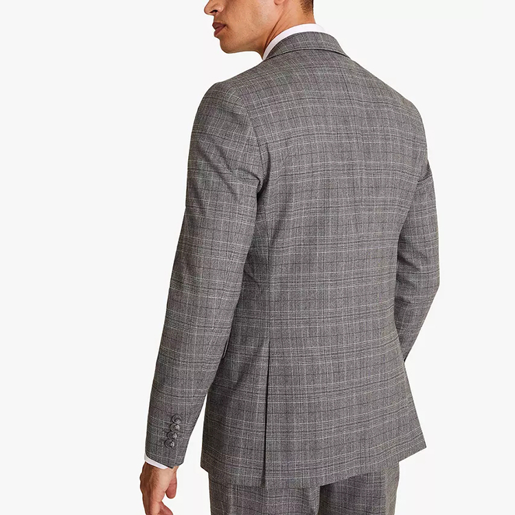 Custom Design Woven Office Business Single Breasted V-neck Suit for Men