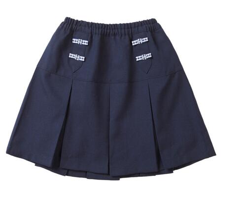 Fashion Asian School Girl Solid Color Short Skirt Design